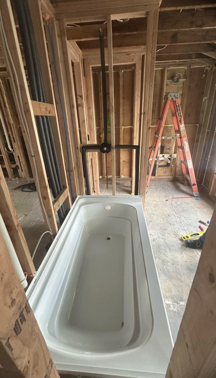 Bathroom rough-in plumbing